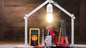 Électricité et plomberie dans une maison préfabriquée
